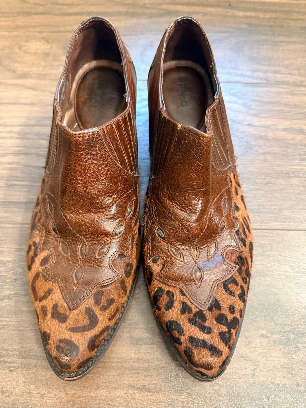 Reba Booties with Leopard Print